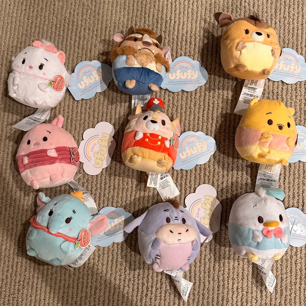 9 Never Used Ufufy Plush Toys Disney